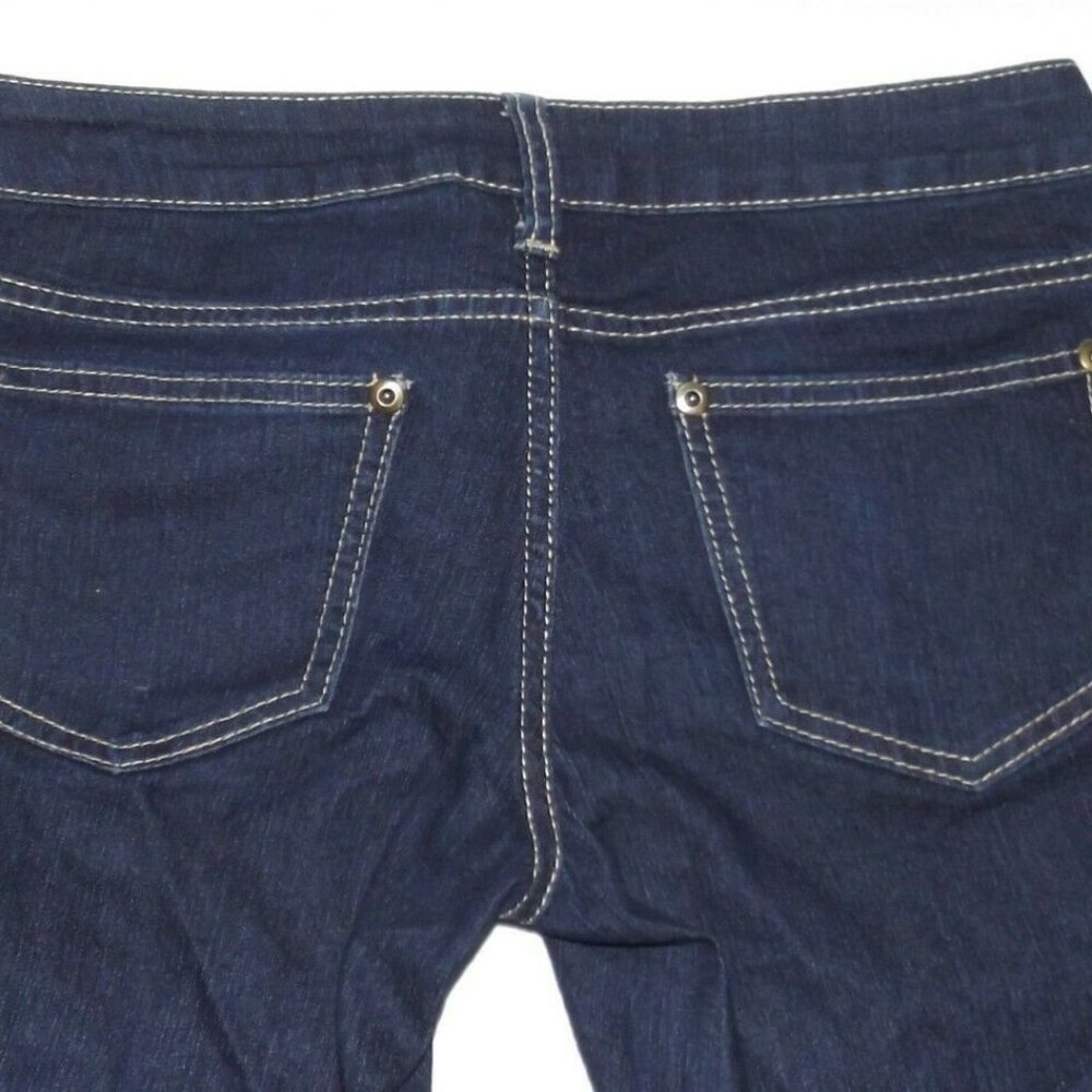 City Streets Stretch Straight Jeans Dark Blue Junior Size 3   #0082